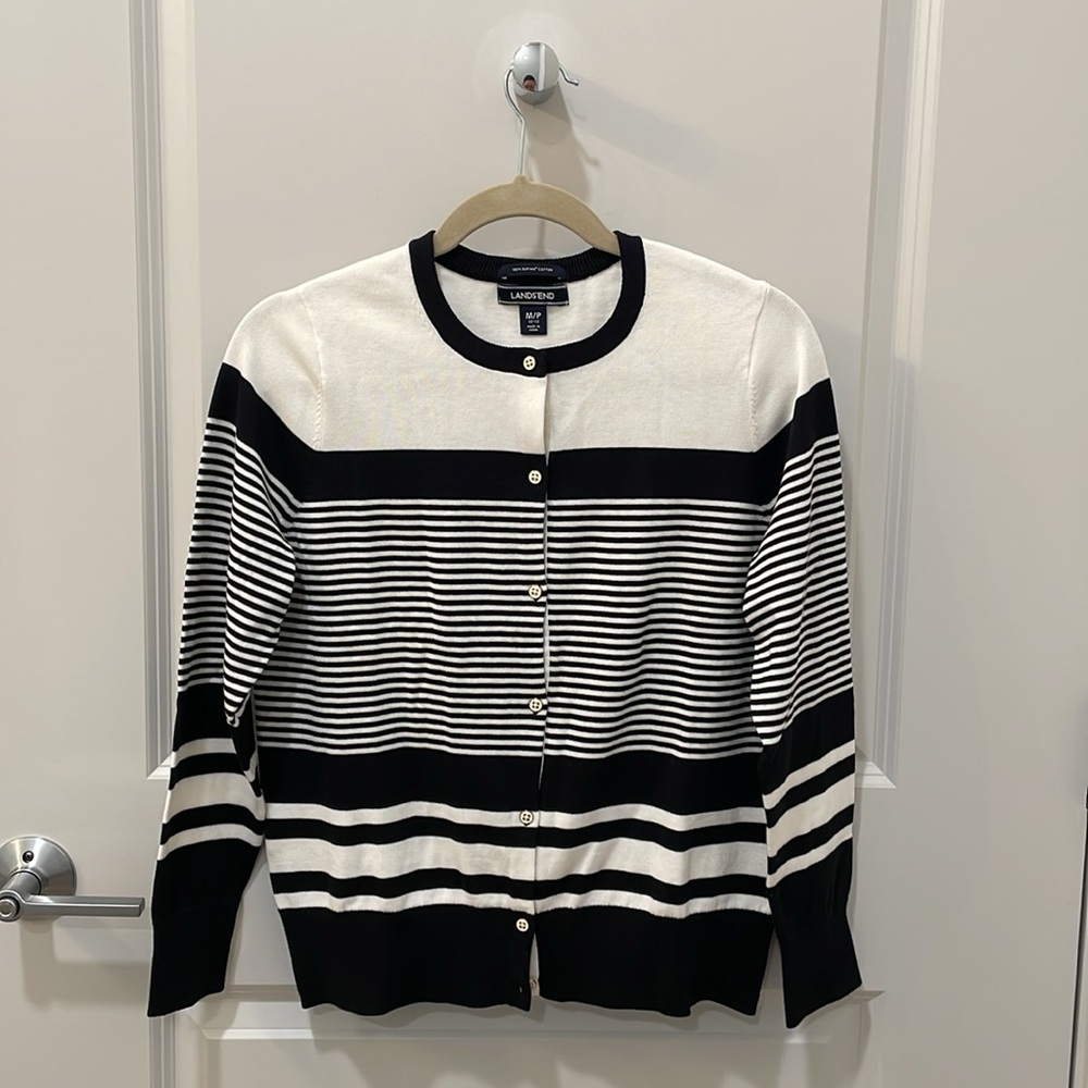 Land’s End Cardigan & Shell, Size Pm - image 2